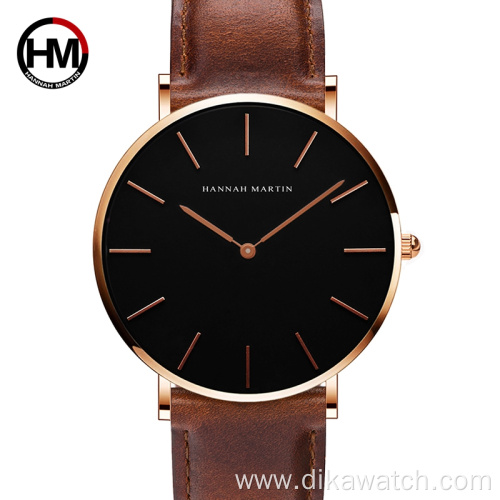 Hannah Martin CH02 Men Watch Top Brand luxury Life Waterproof Quartz WristWatch Fashine Leather Business Boys Watches